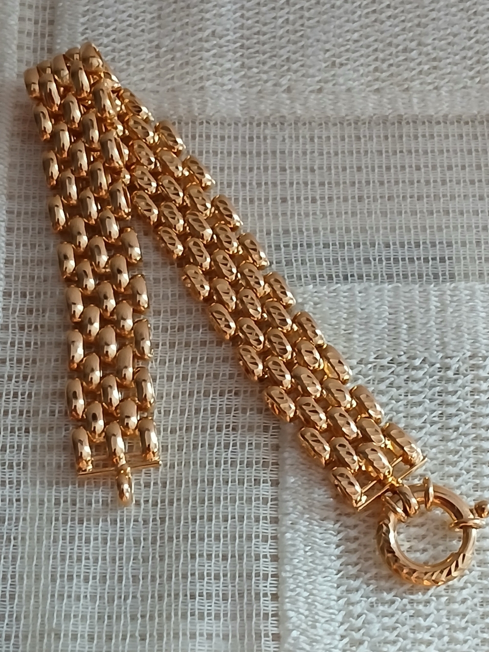 ELEGANT ITALY OTC GOLD-TONE MULTI-ROW CHAIN BRACELET